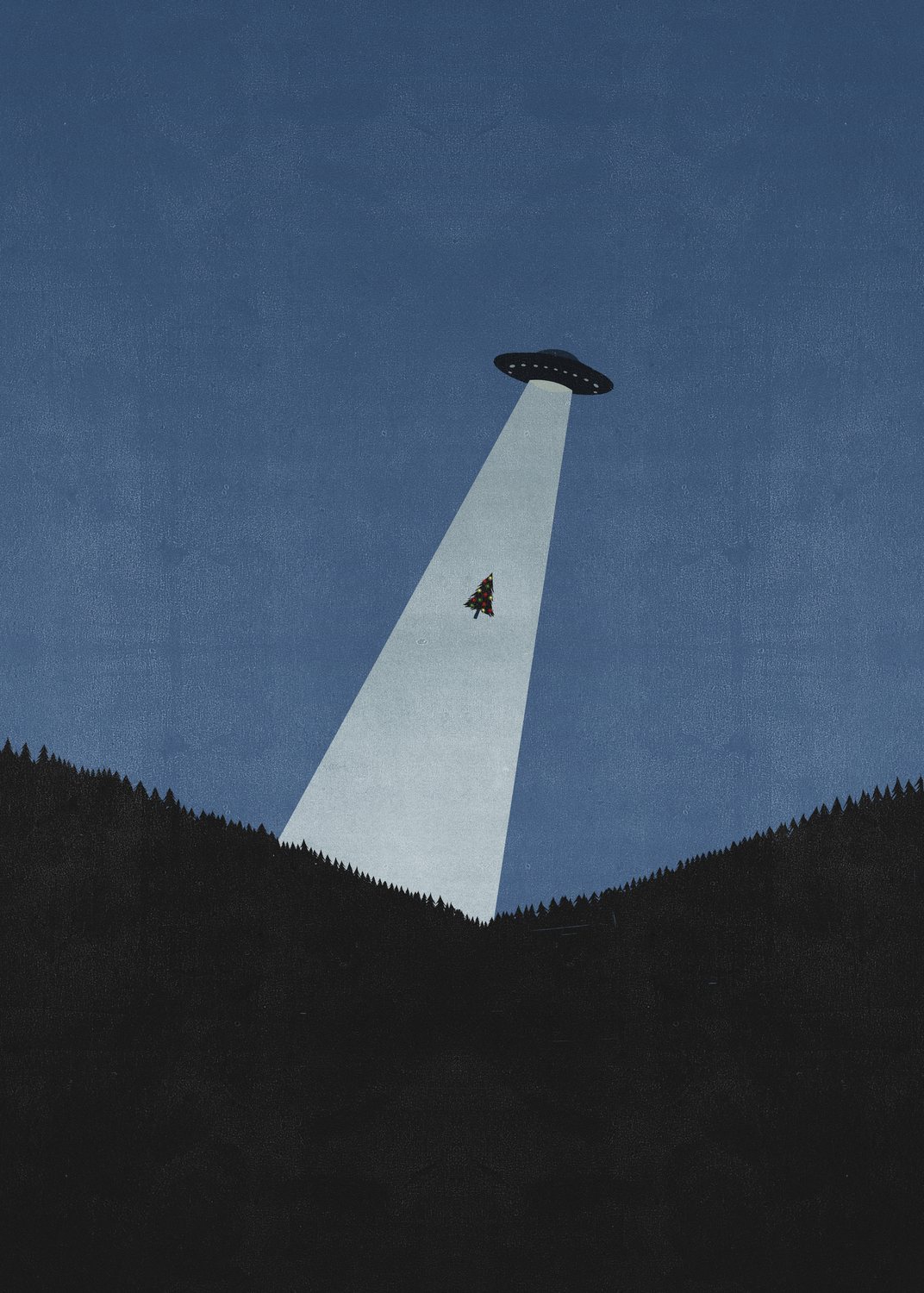 UFO Beam over the Hills