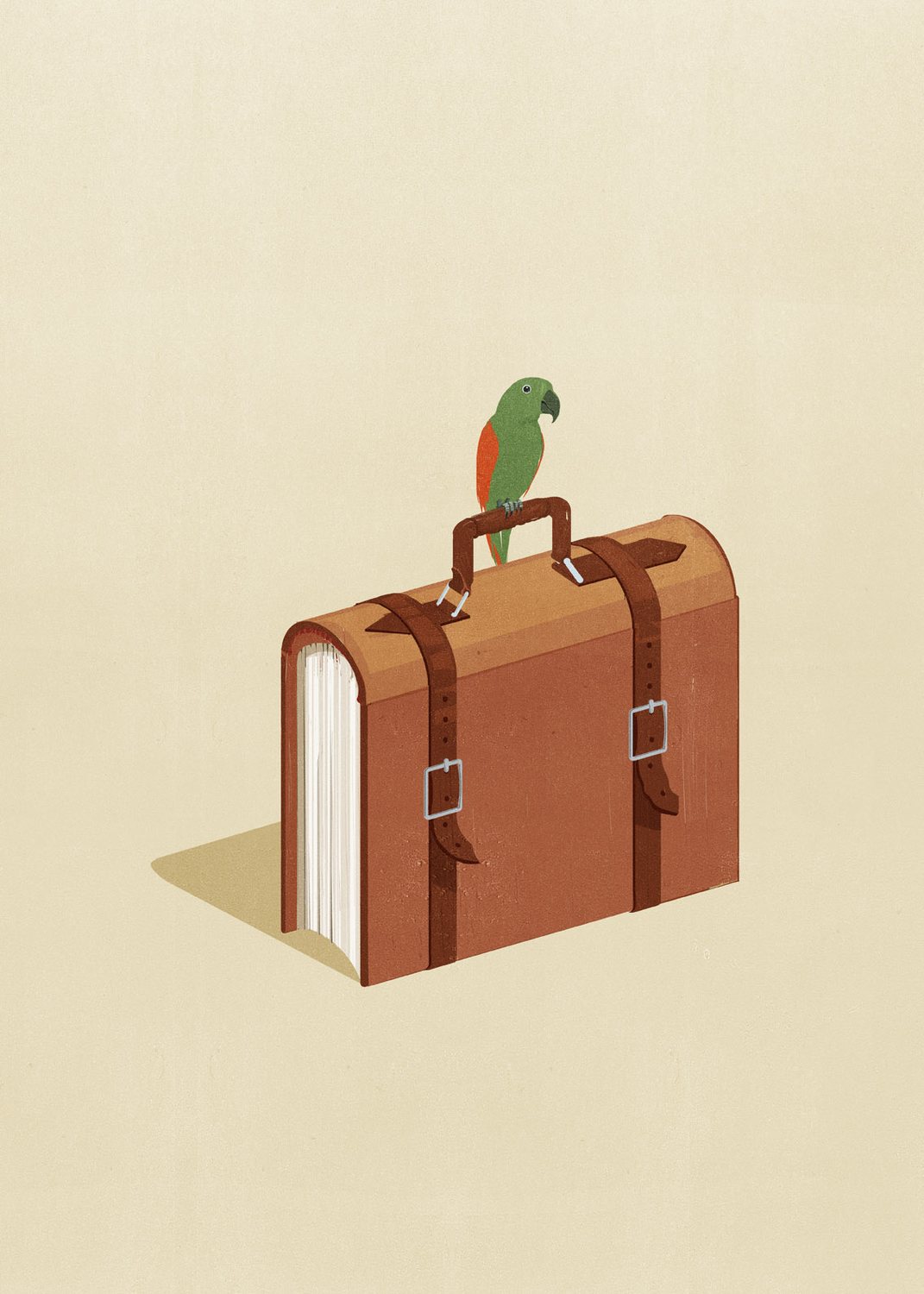 Parrot on the Suitcase