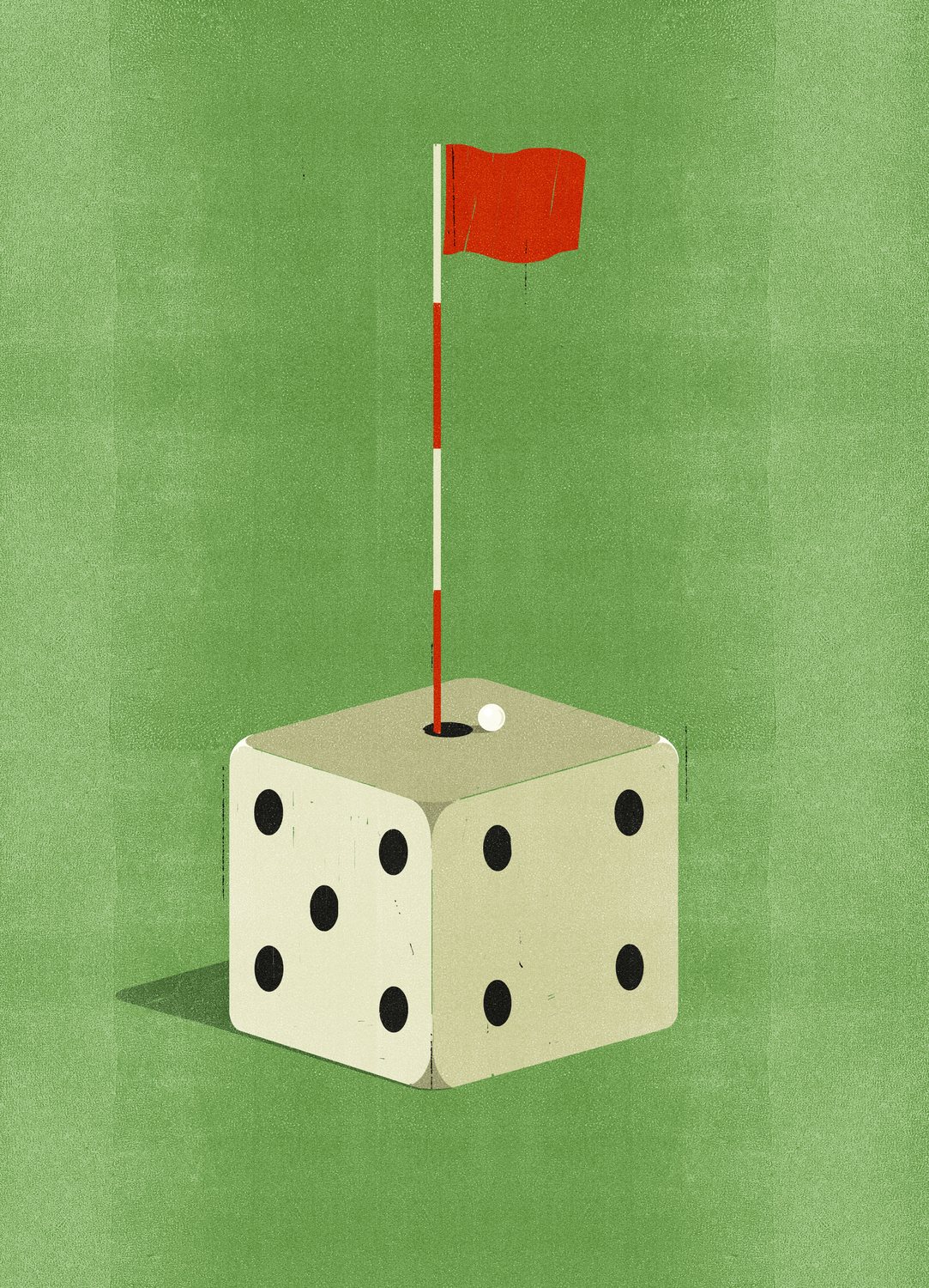 Dice on a Golf Green