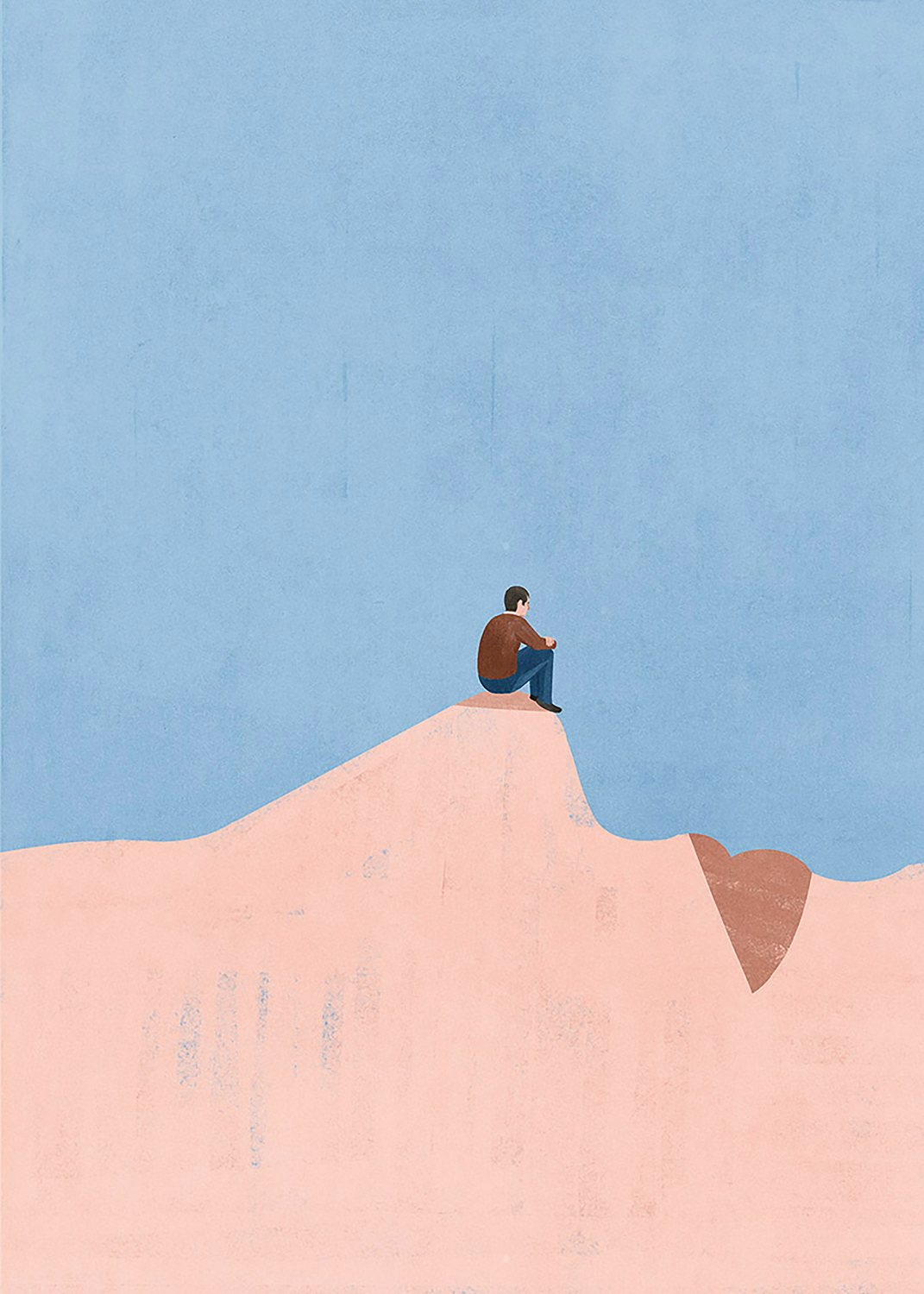 Figure on a Pink Dune