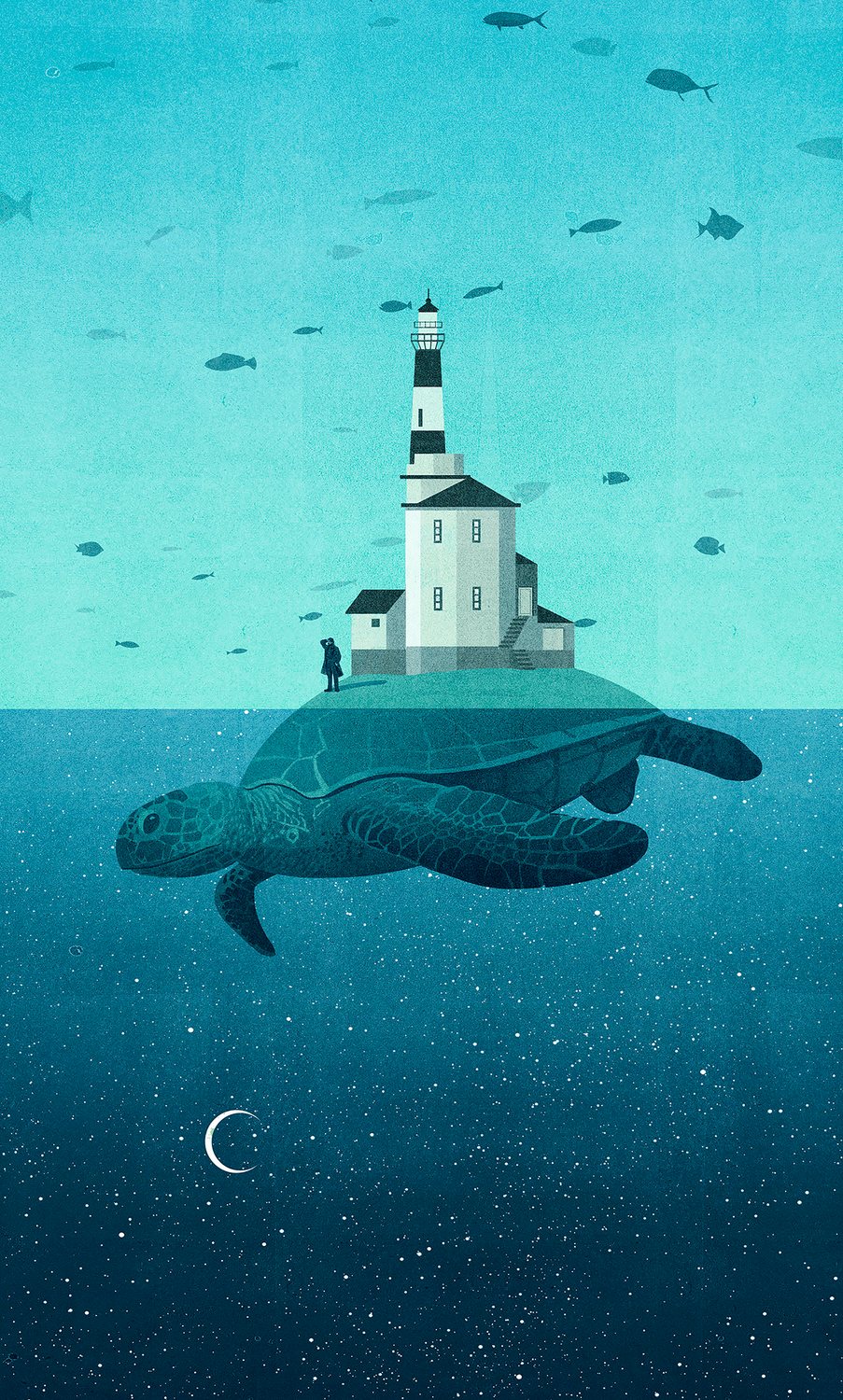Turtle Lighthouse Underwater