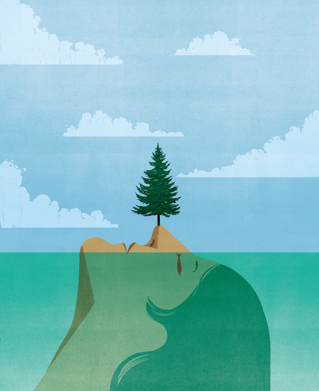 Island Shaped Like a Face