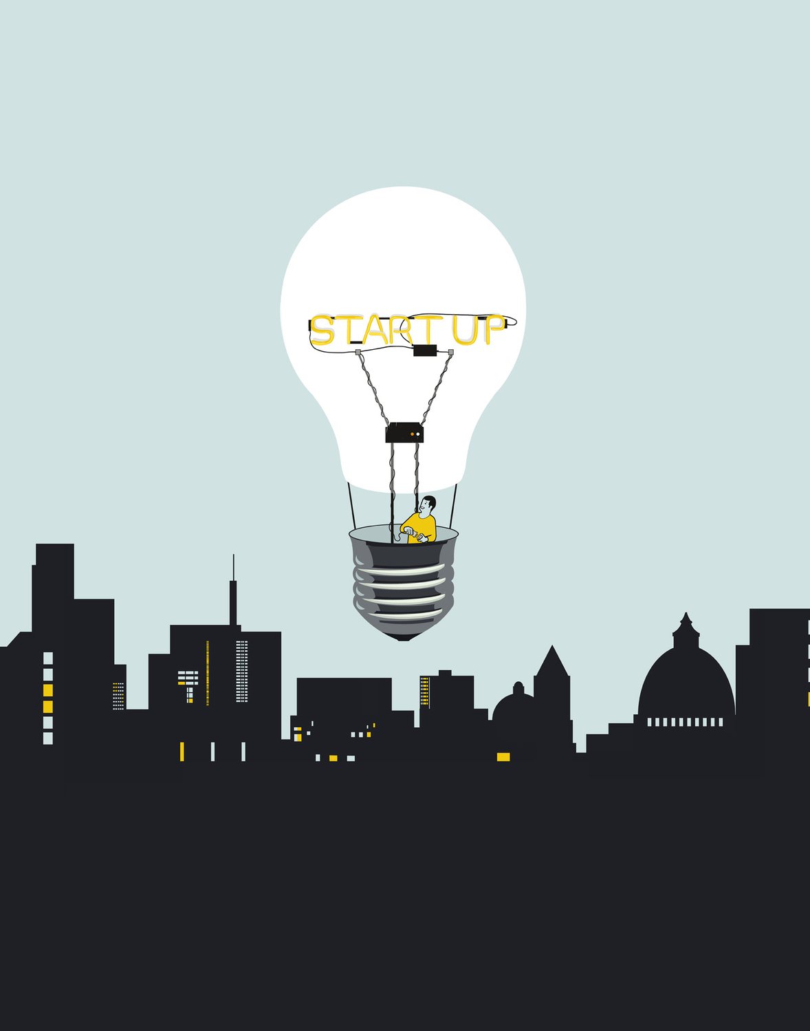 Start-up Light Bulb Balloon
