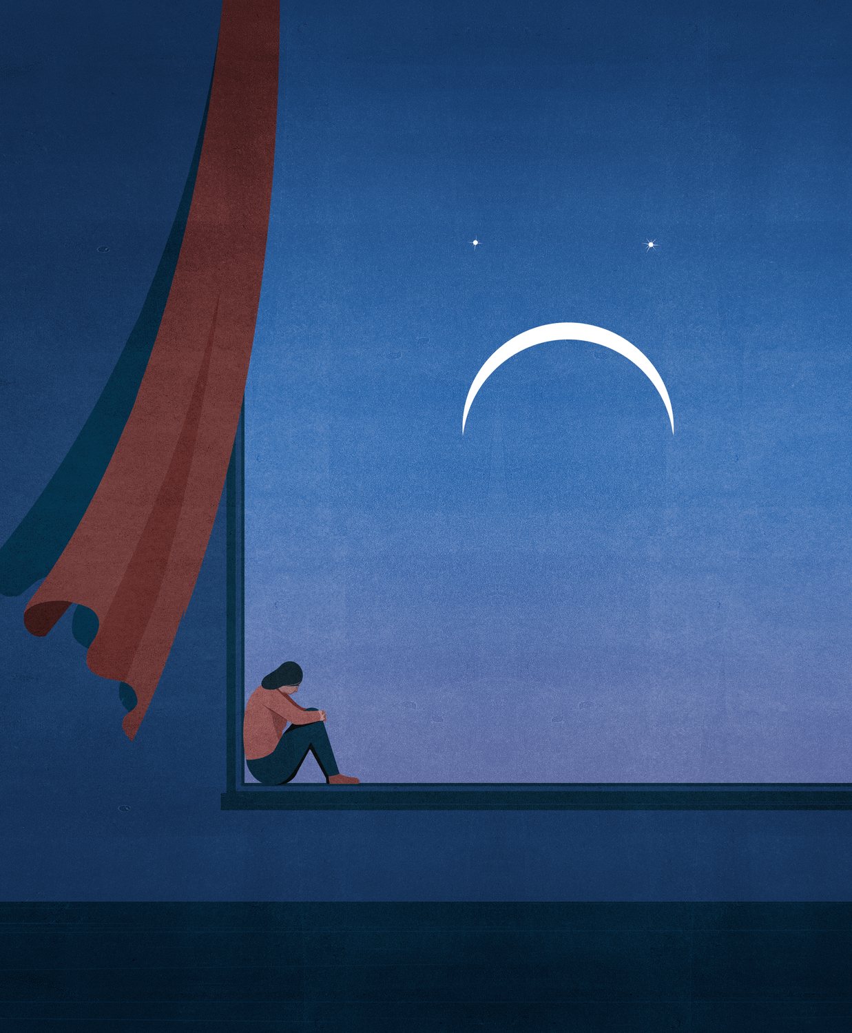 Curtain and the Crescent Moon