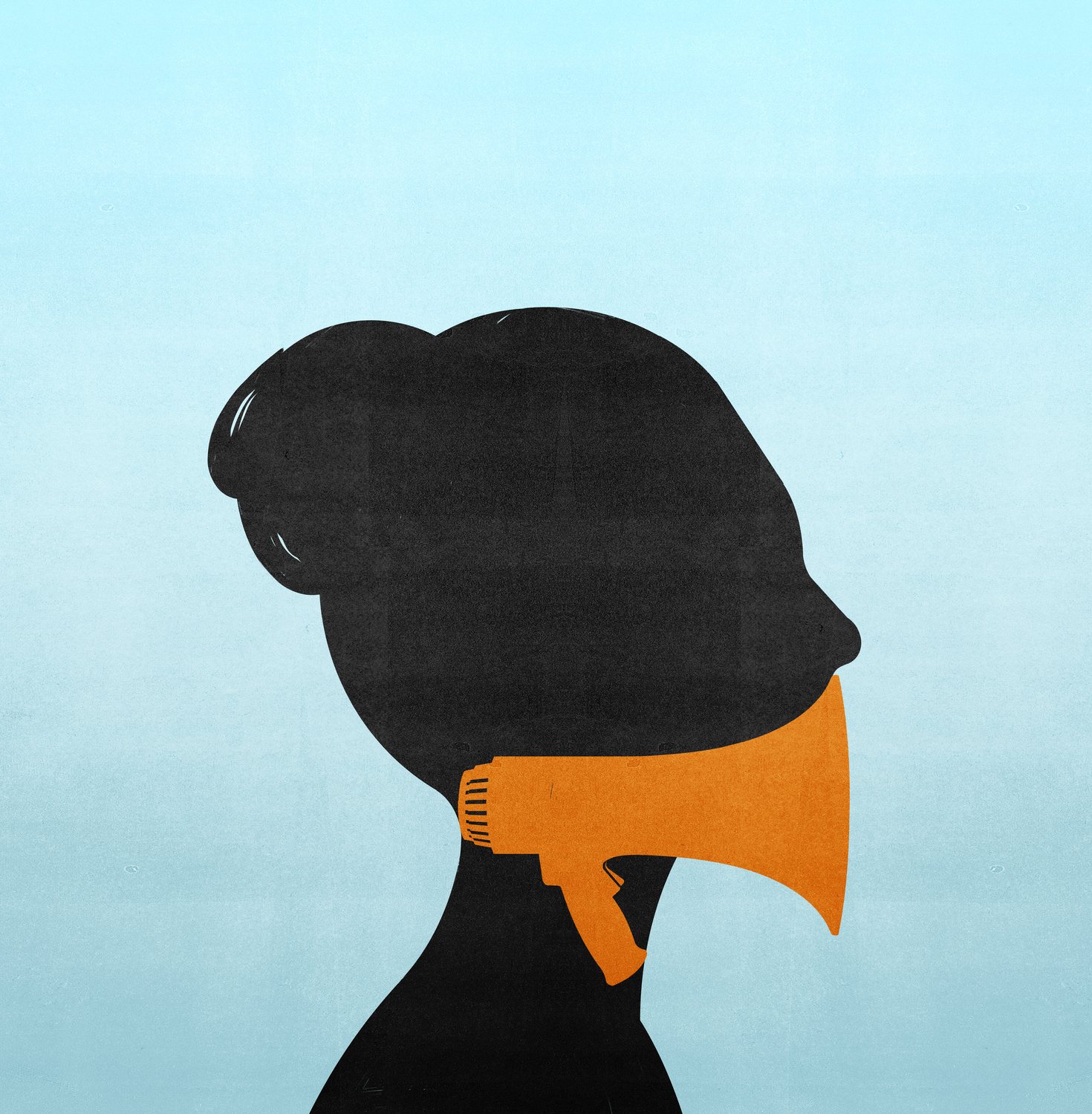 Profile with a Bird Beak Bun