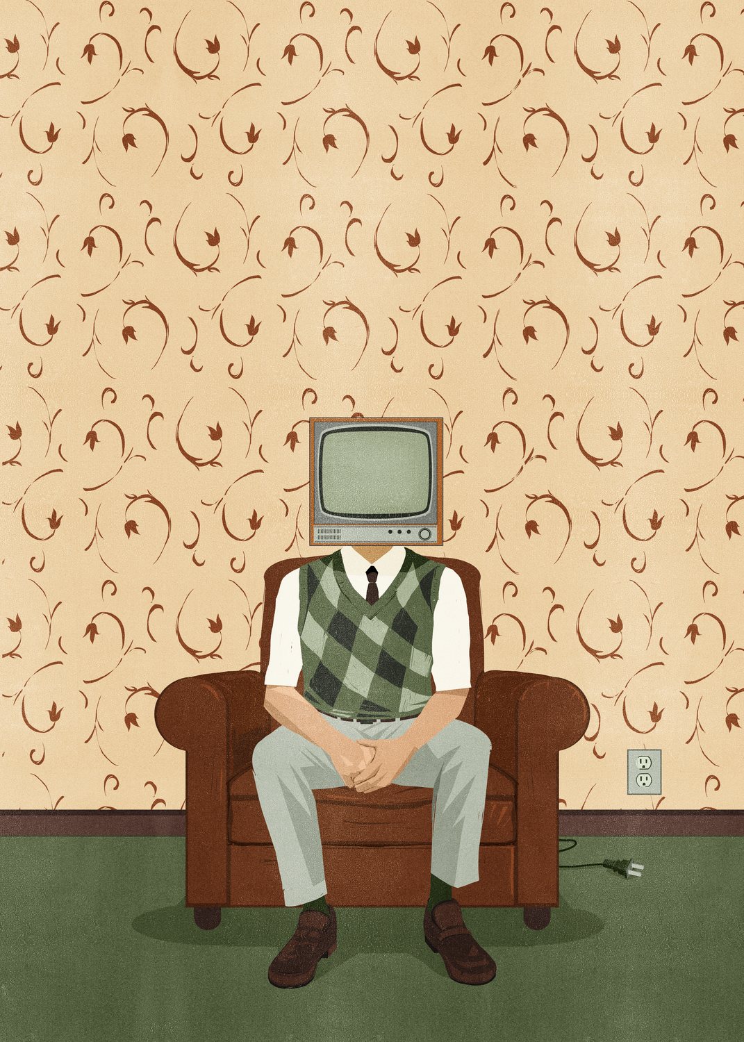 Television Head in the Armchair