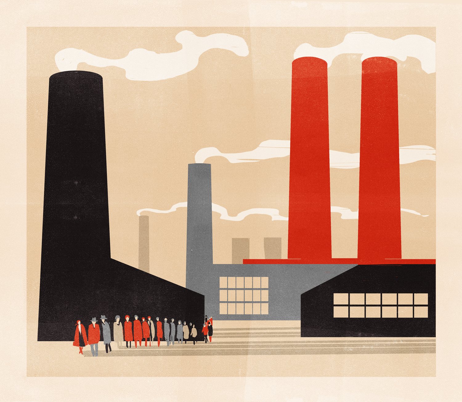 Workers at the Red Chimneys