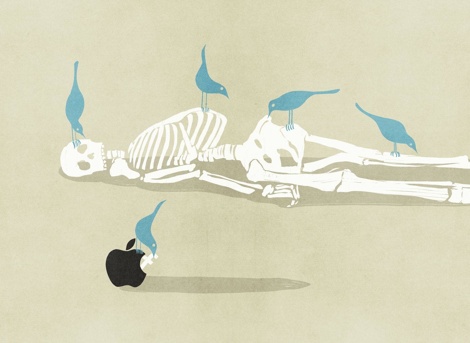 Skeleton, Birds and the Apple