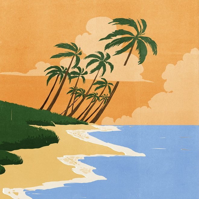 Palm Beach at Sunset
