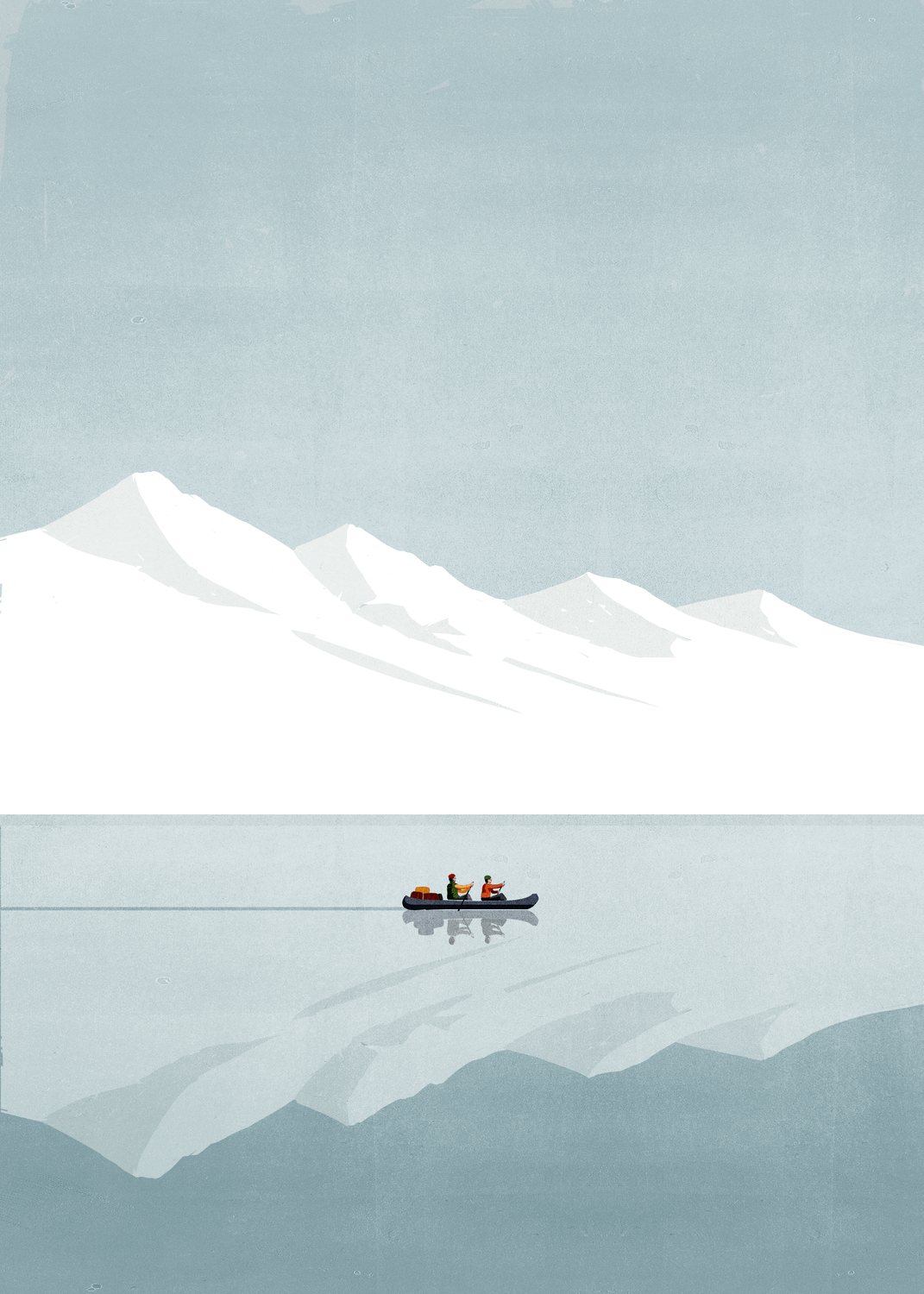 Boat between the Mountains