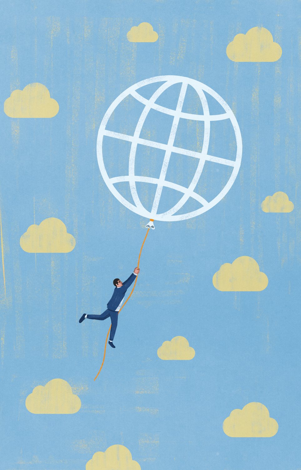 Hanging from the Globe Balloon