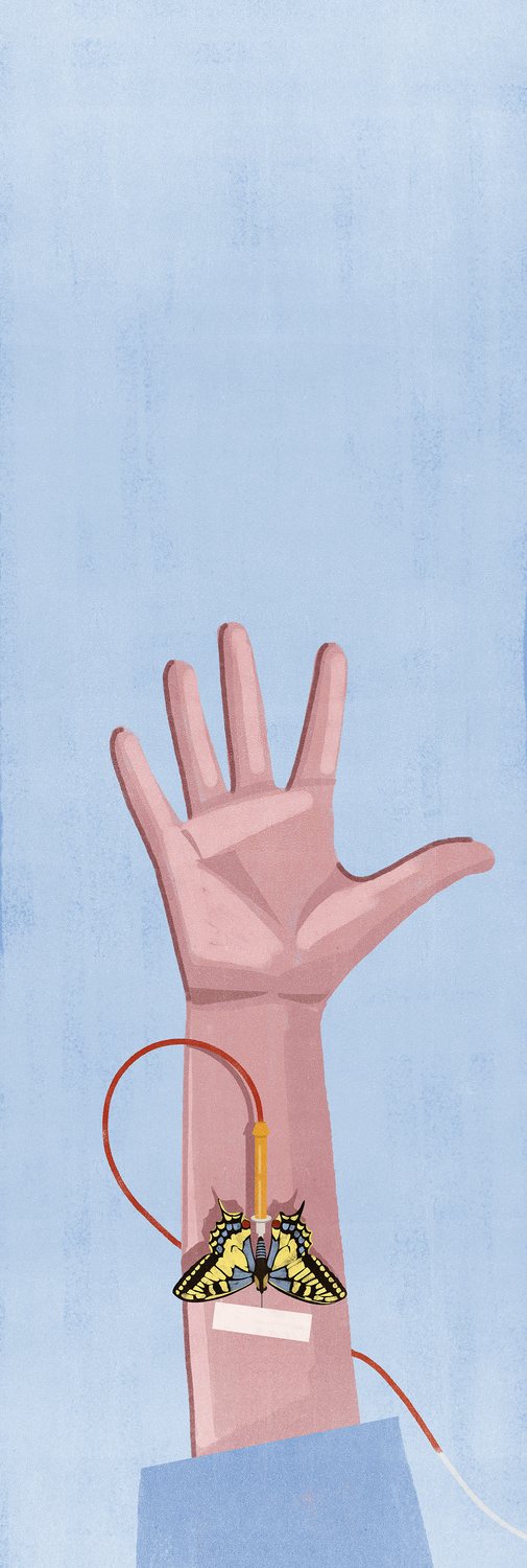 Hand with a Wristwatch Wound