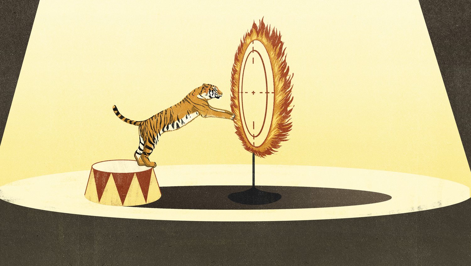 Tiger Leaping through the Ring
