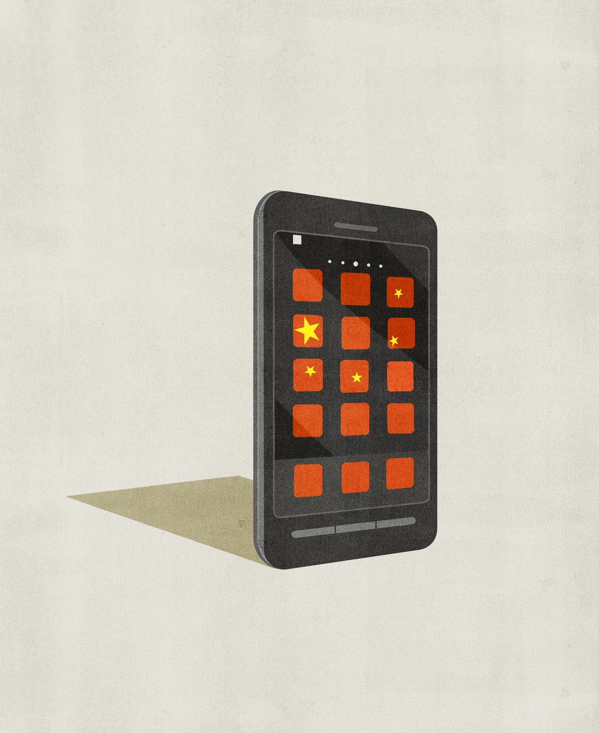 Phone with Red Apps