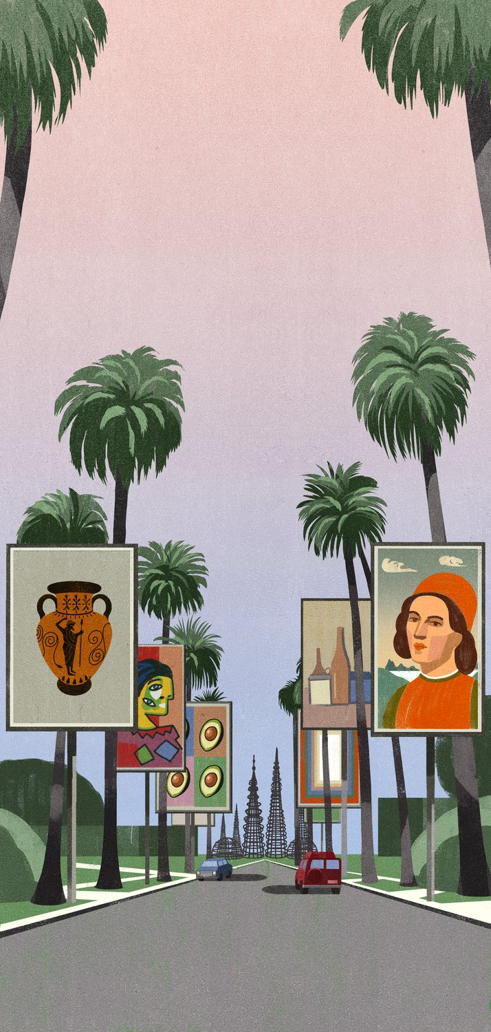 Boulevard of Palms and Billboards