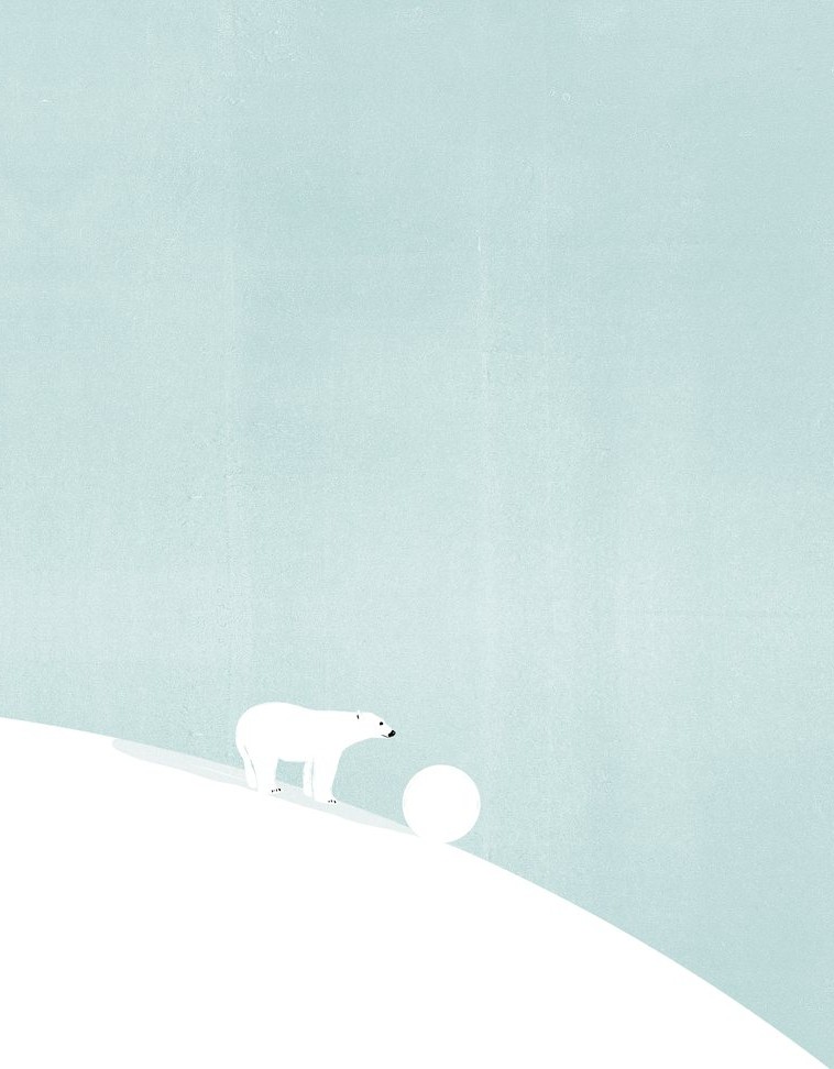 Polar Bear on the White Hill