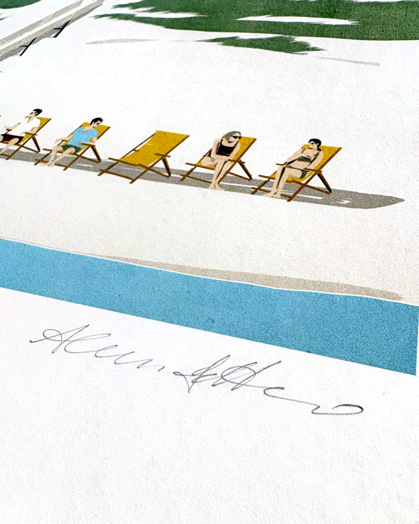 Pencil signature, detail