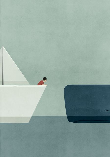 Paper Boat and Whale