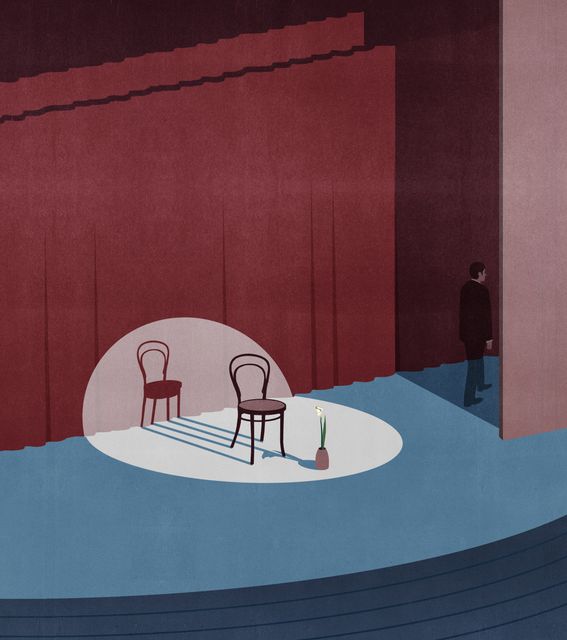 Two Chairs on an Empty Stage