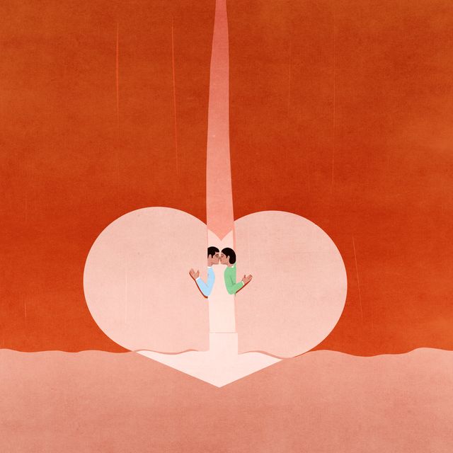 Couple in a Heart of Light