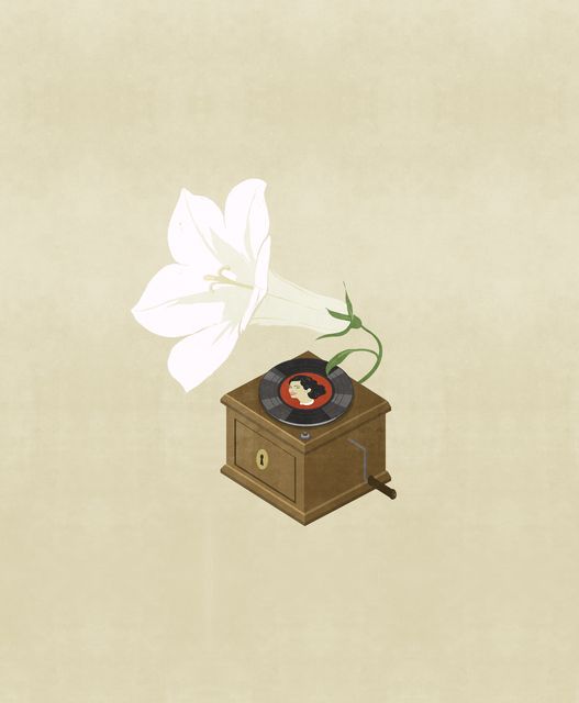 Flower Gramophone