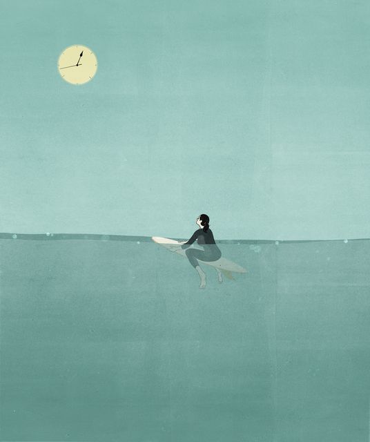 Clock Moon Swimmer