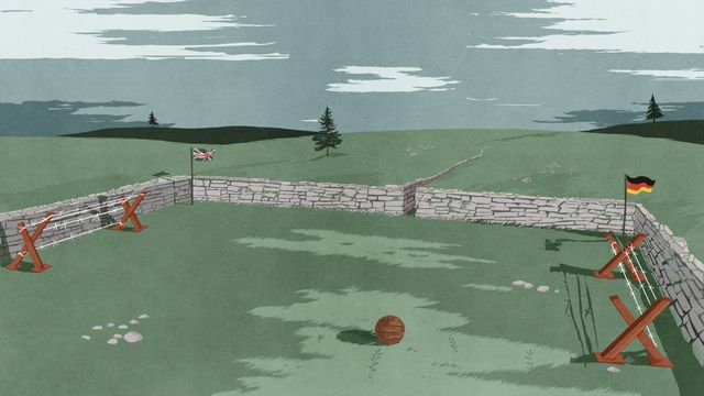 Football Field Behind the Wall