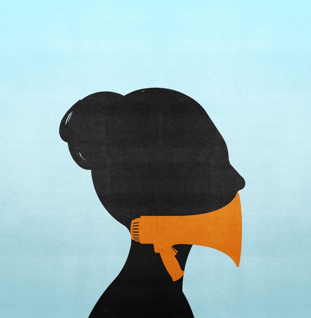 Profile with a Bird Beak Bun
