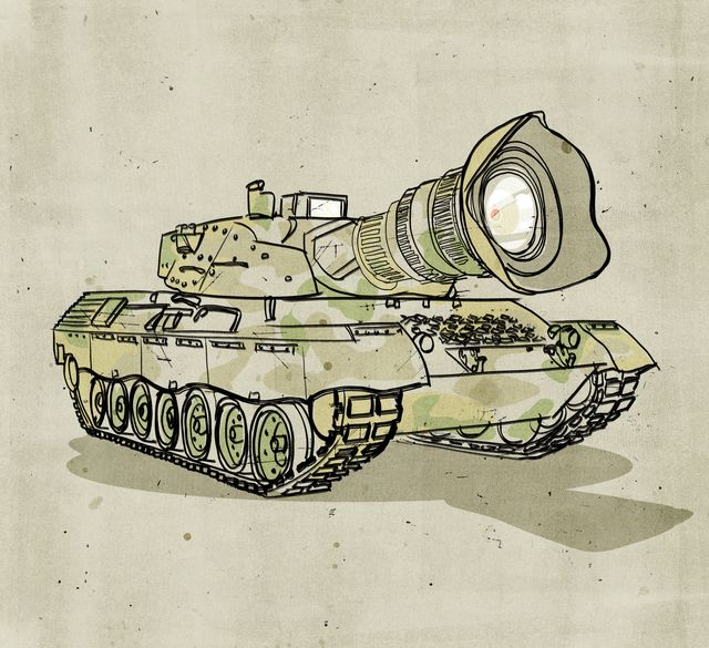 Tank with a Camera Lens