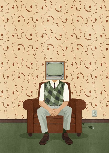 Television Head in the Armchair