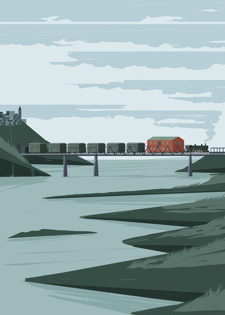 Train Bridge over the River