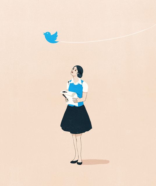 Woman and the Blue Bird