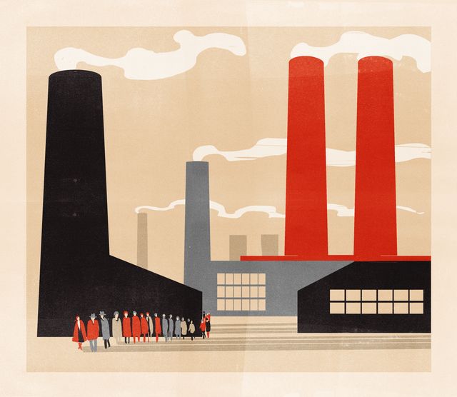 Workers at the Red Chimneys