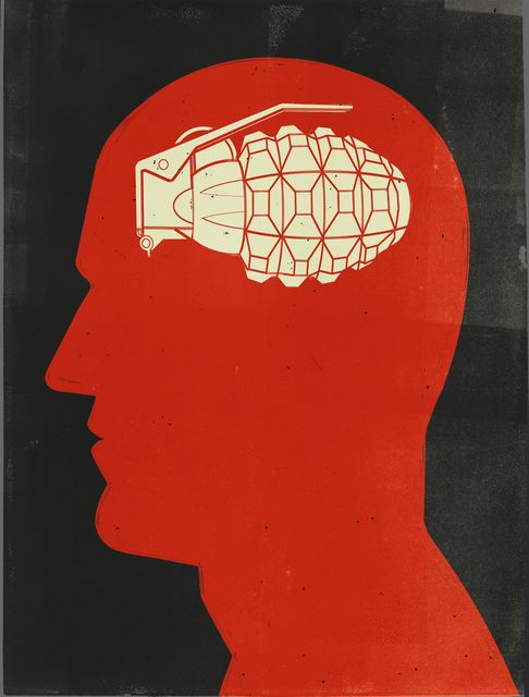 Head with a Grenade Brain