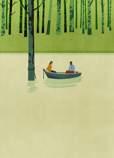 Boat in the Flooded Forest