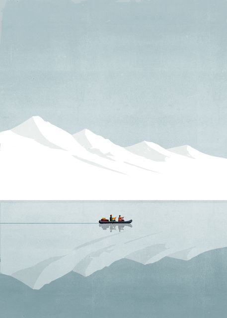 Boat between the Mountains