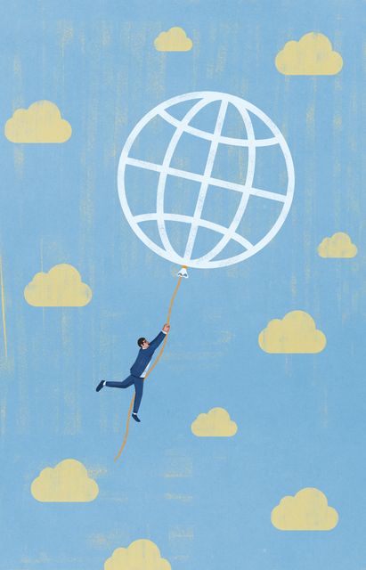Hanging from the Globe Balloon