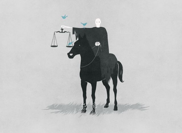 Rider with the Scales of Justice