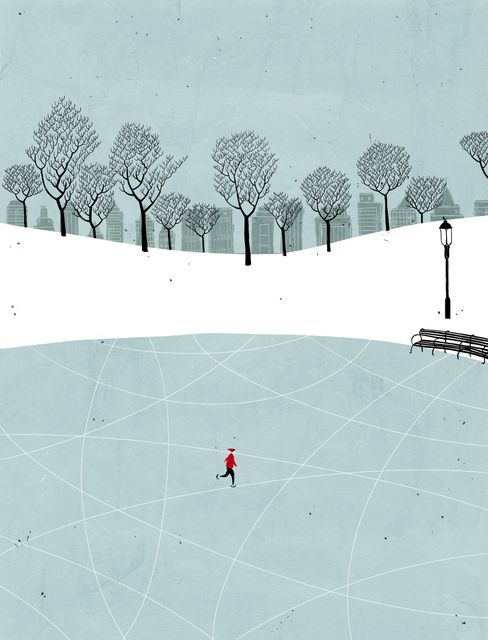 Skater on the Frozen Park