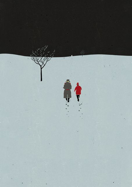 Couple Walking in the Snow