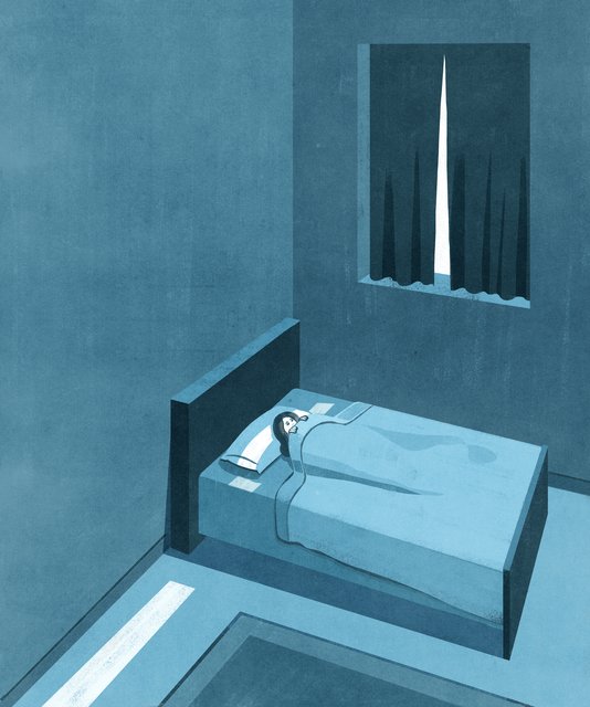 Bed in a White Beam of Light
